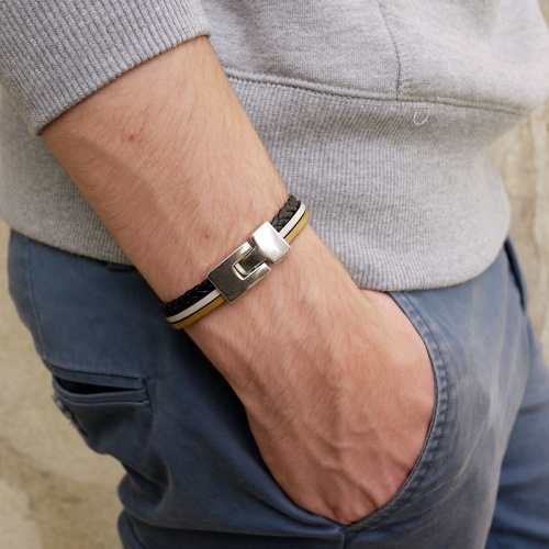 bracelet-cuir-artisanal-homme-3lanieres-noir-creme-032