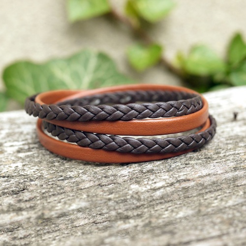 bracelet-cuir-artisanal-homme-robin-marron-bicolore-03
