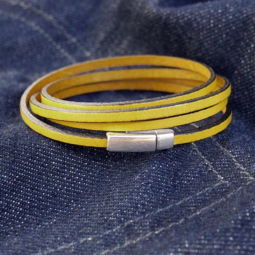 bracelet-cuir-femme-3mm-jaune-010