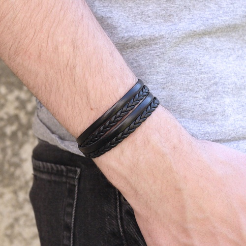 bracelet-cuir-homme-tresse-noir-arthur-04