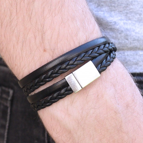 bracelet-cuir-homme-tresse-noir-arthur-07