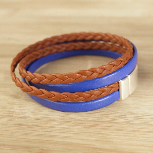 bracelet-cuir-tresse-homme-2lanieres-marron-bleu-011