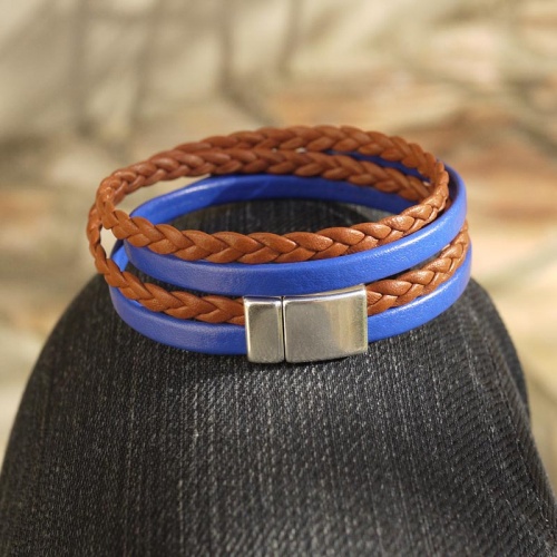 bracelet-cuir-tresse-homme-2lanieres-marron-bleu-012