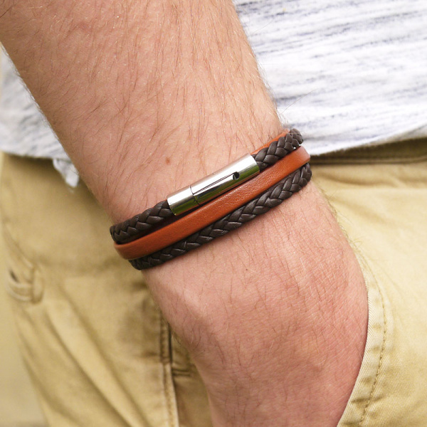 bracelet-cuir-artisanal-homme-robin-marron-bicolore-02