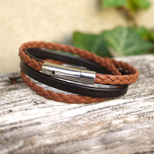 bracelet-cuir-artisanal-homme-robin-marron-bicolore-cognac-02